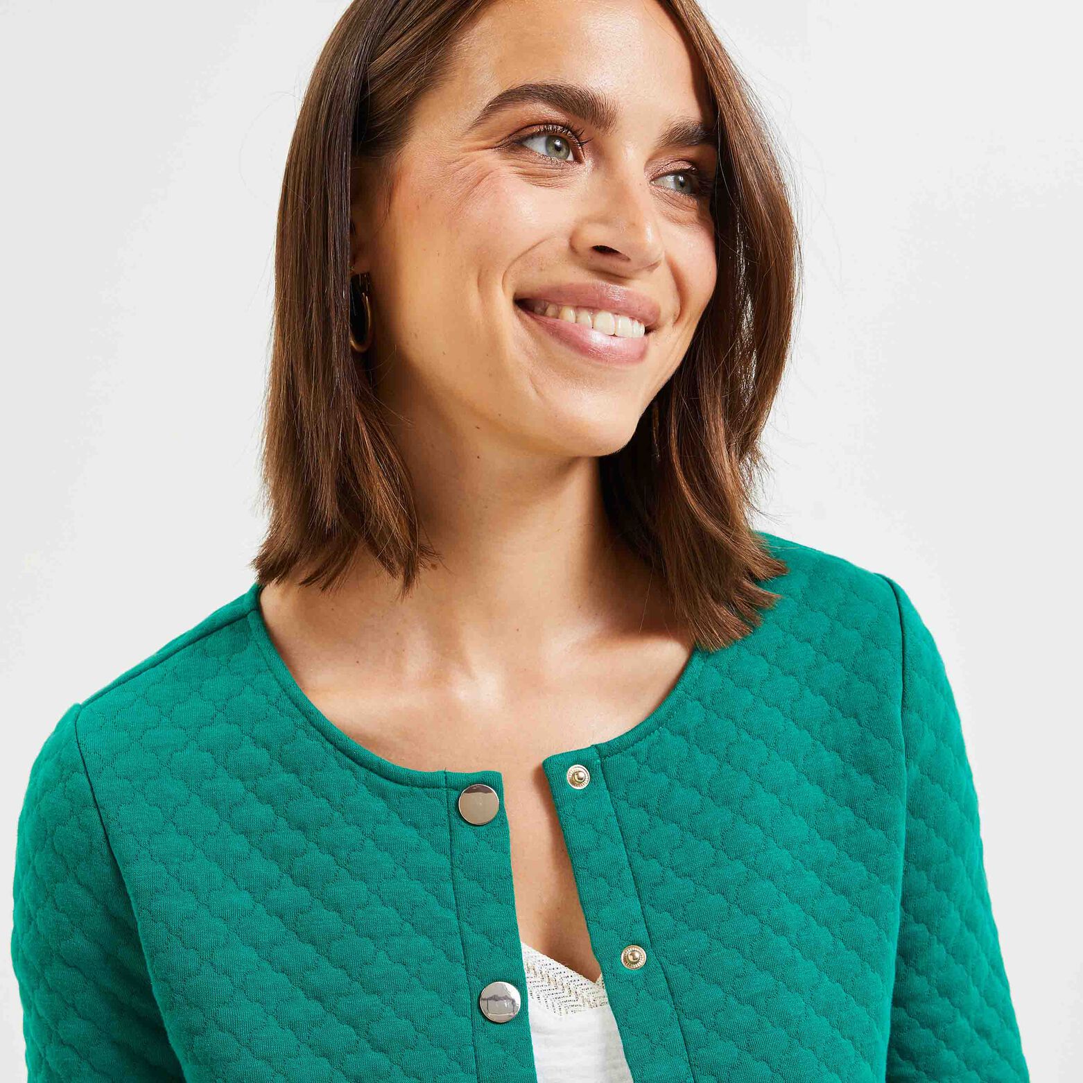 Veste maille matelassée femme
