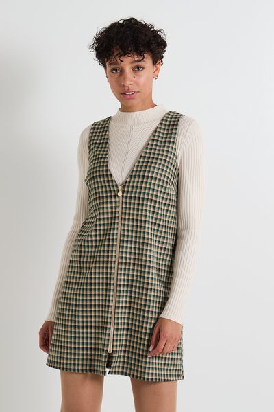 Robe à carreaux femme