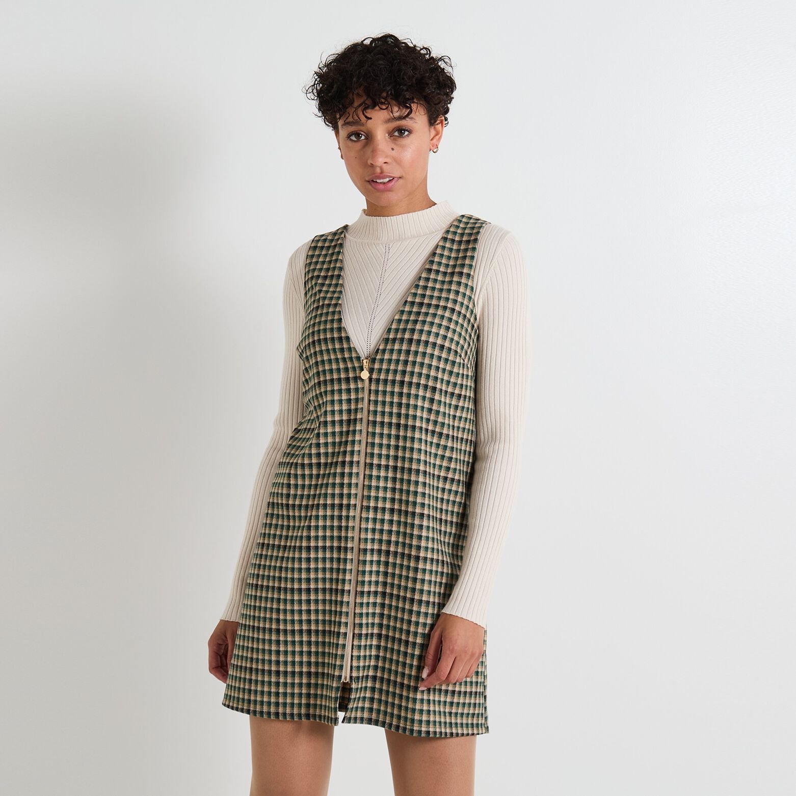 Robe à carreaux femme1