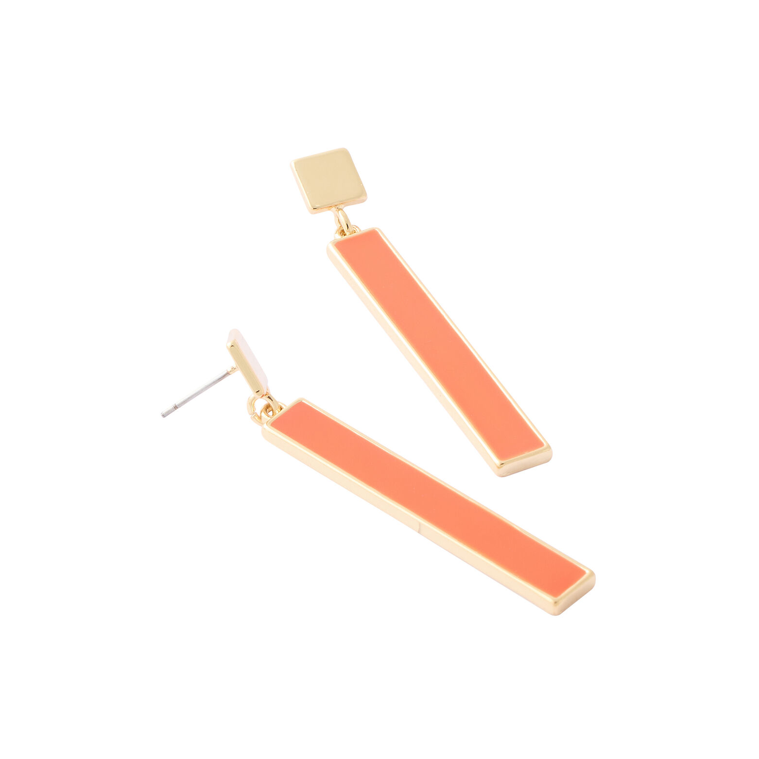 Boucles d'oreilles à tige orange