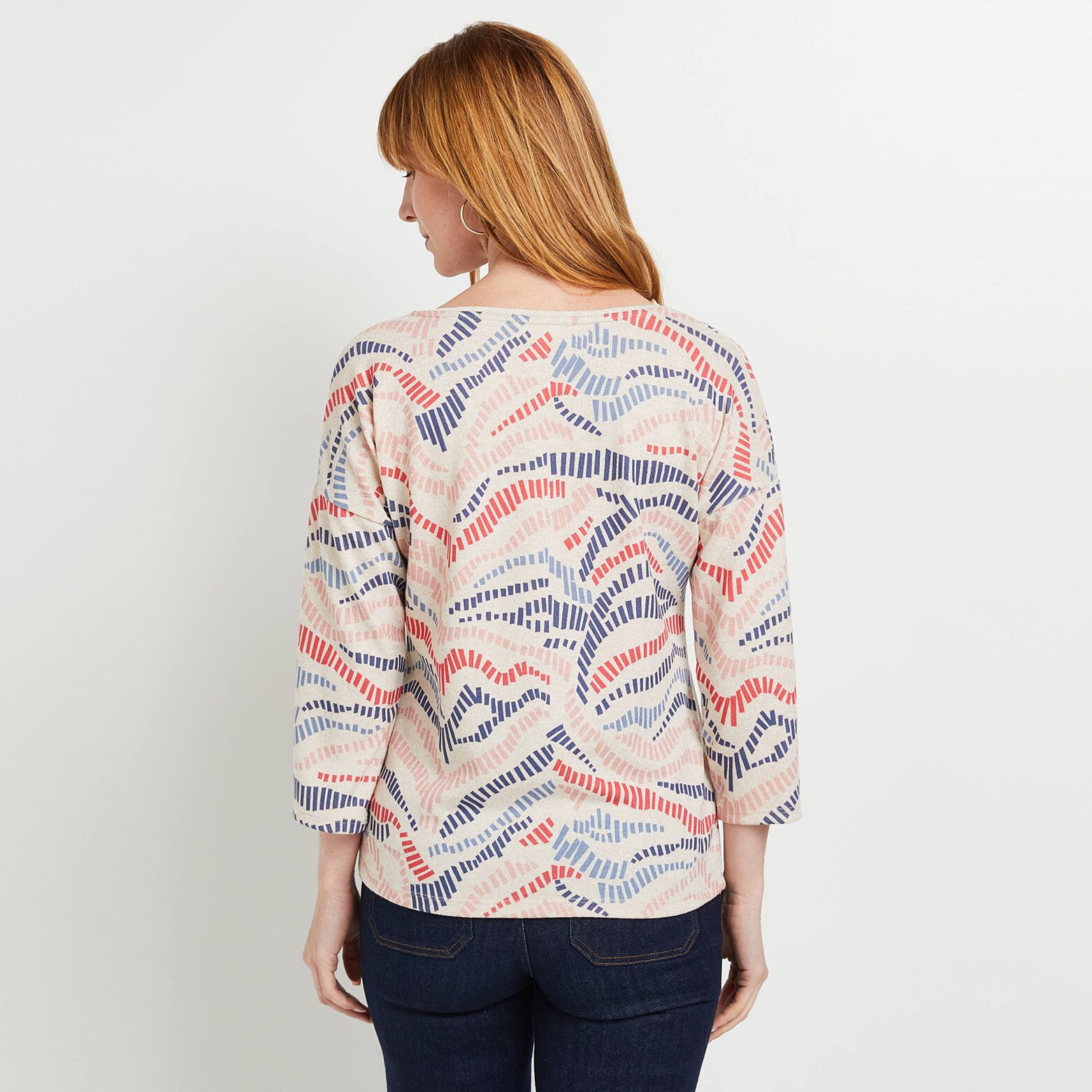 T-shirt en maille col V femme