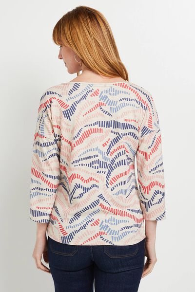 T-shirt en maille col V femme