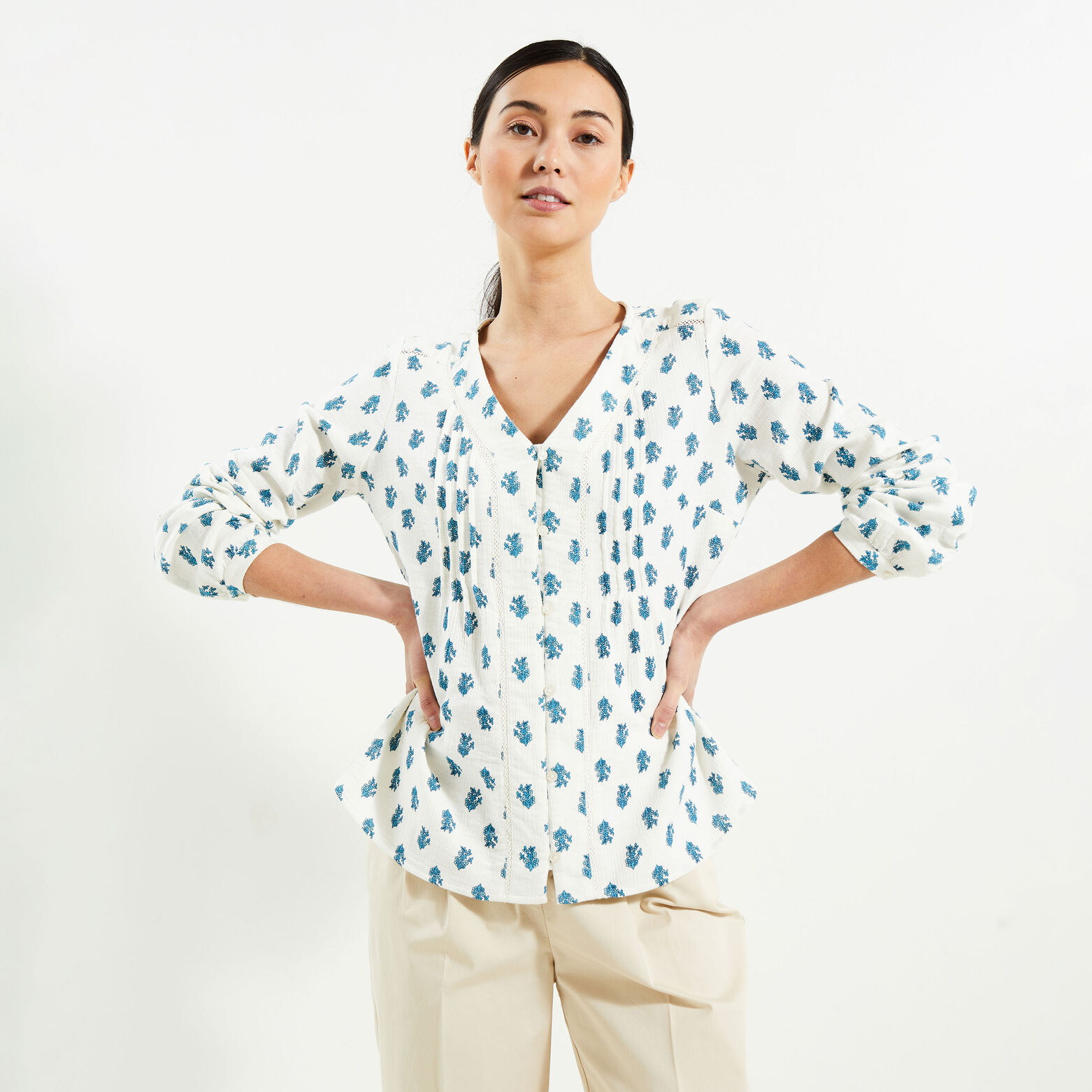 Chemise imprimée femme