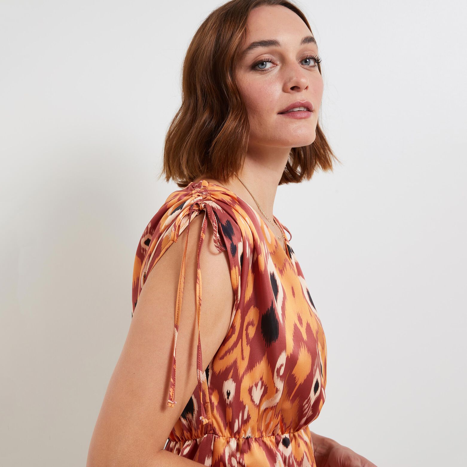 robe longue imprimée femme