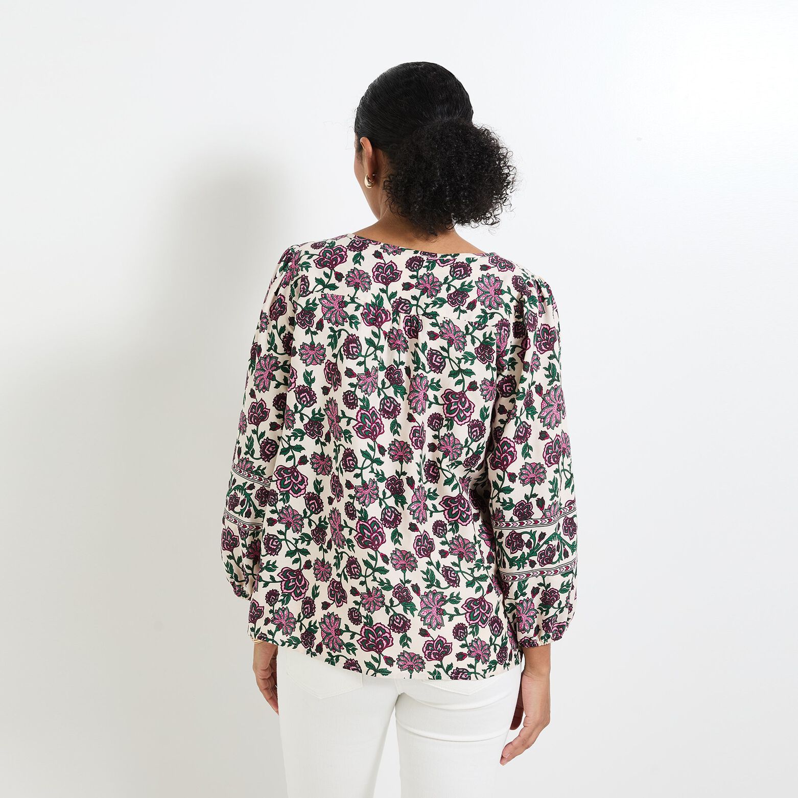 Blouse imprimé fleuri femme