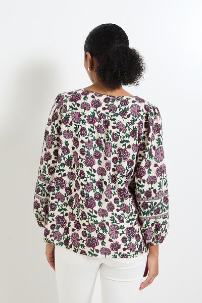 Blouse imprimé fleuri femme