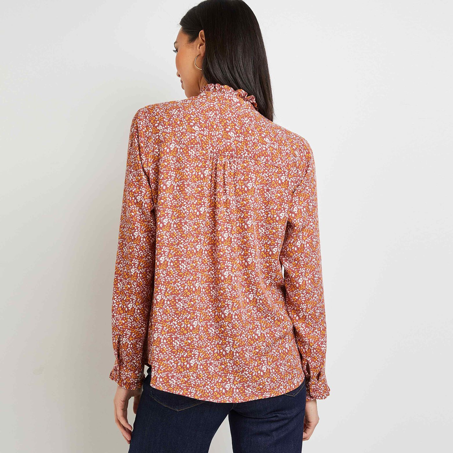Chemise fluide fleurie femme