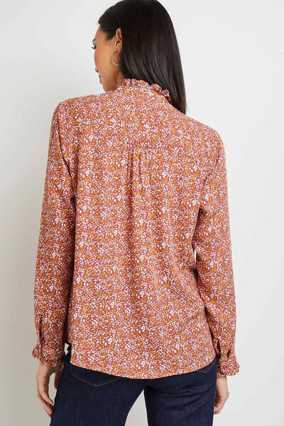 Chemise fluide fleurie femme