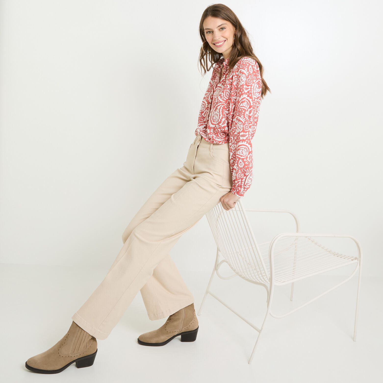 Chemise imprimée femme
