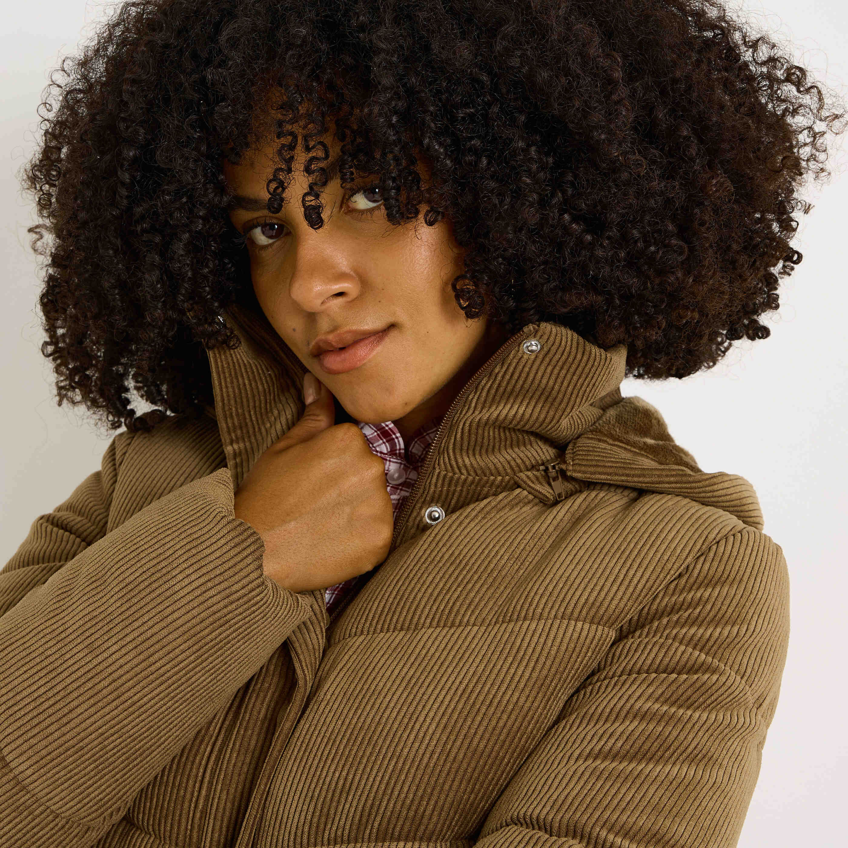 Doudoune en velours femme