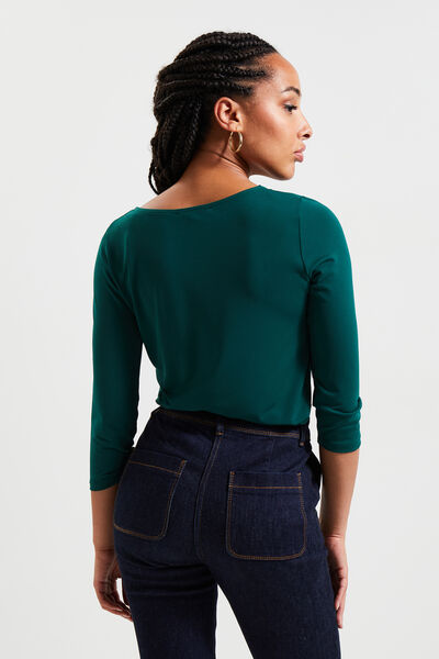 Tshirt uni manches 3/4 femme