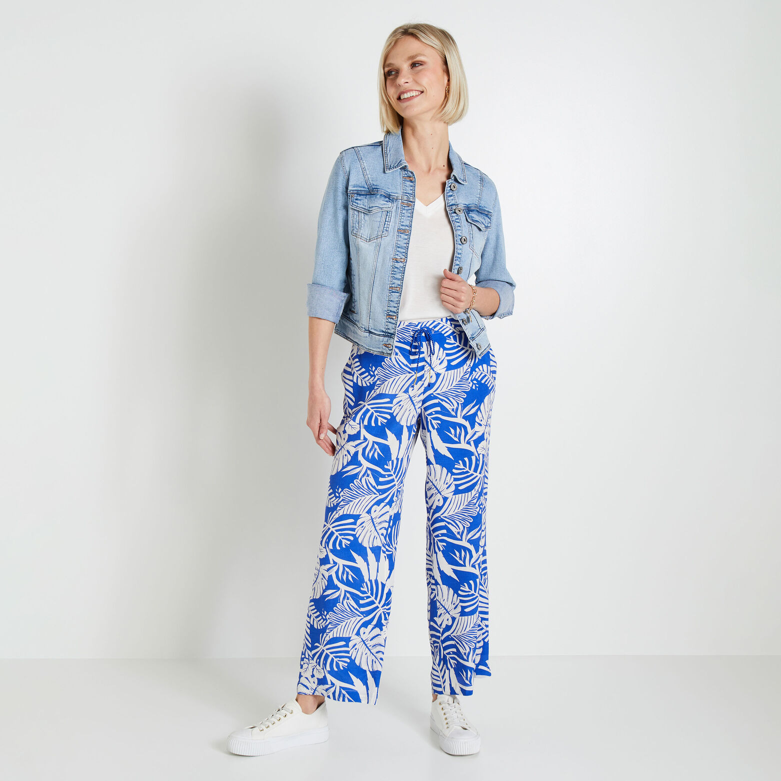Pantalon fluide imprimé femme