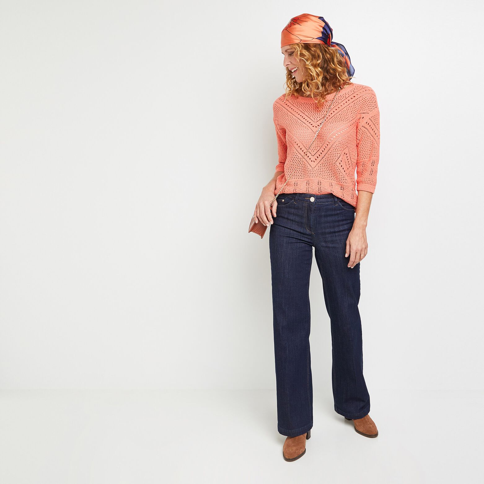 Pull ajouré femme