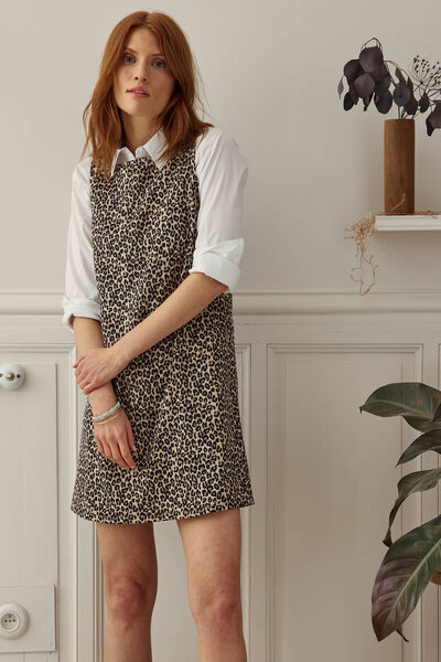 Robe imprimé léopard femme