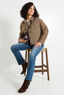 Blouson carreaux femme