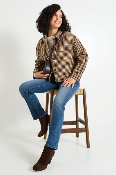 Blouson carreaux femme