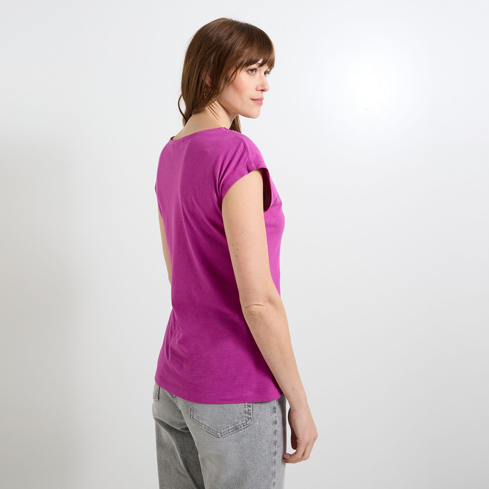 T-shirt col V femme