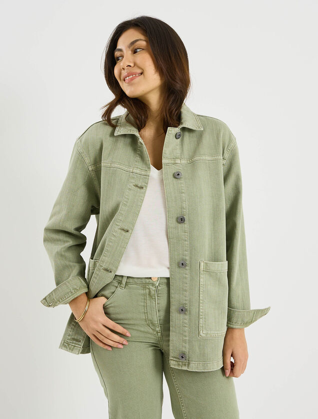 Veste oversize en denim femme