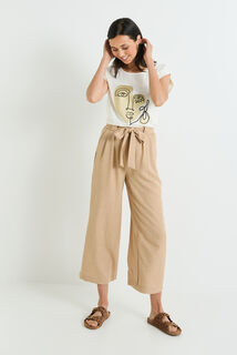 Pantalon large fluide femme