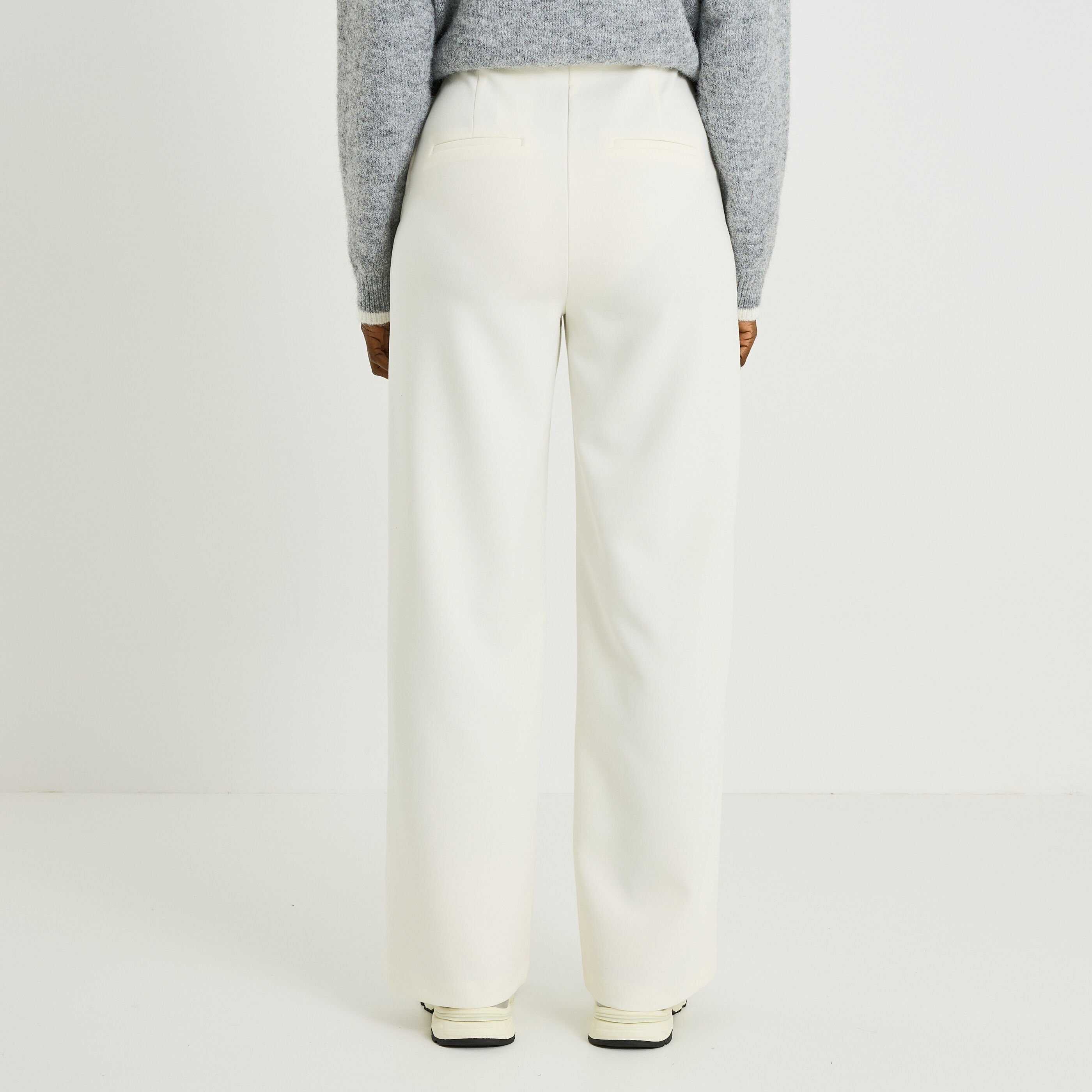 Pantalon large &agrave; pont femme