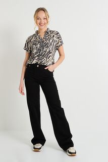 T-shirt col chemise femme