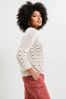 Pull ajouré femme
