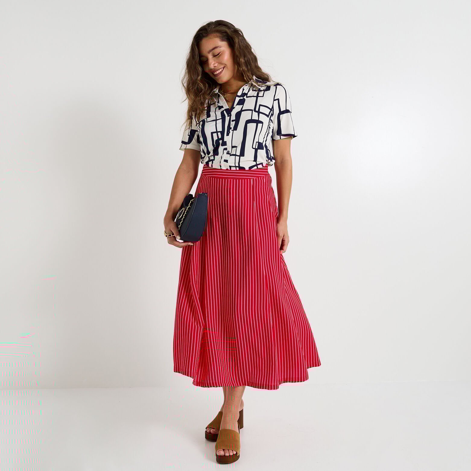 Chemise fluide en maille femme