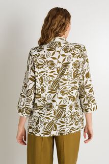 Blazer imprimé feuillage femme