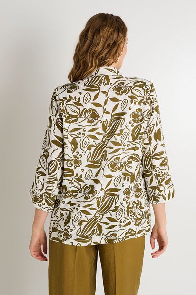 Blazer imprimé feuillage femme