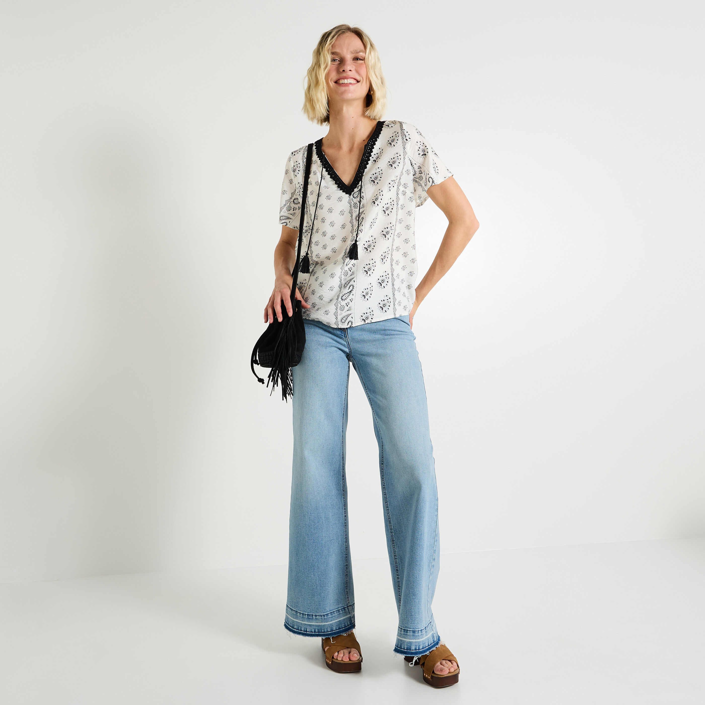 Blouse imprim&eacute;e femme