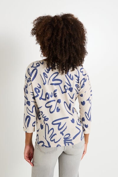 T-shirt imprimé cœurs femme