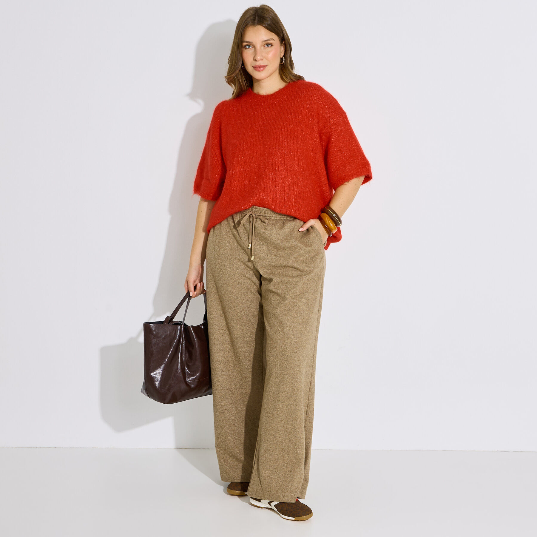 Pull manches courtes femme