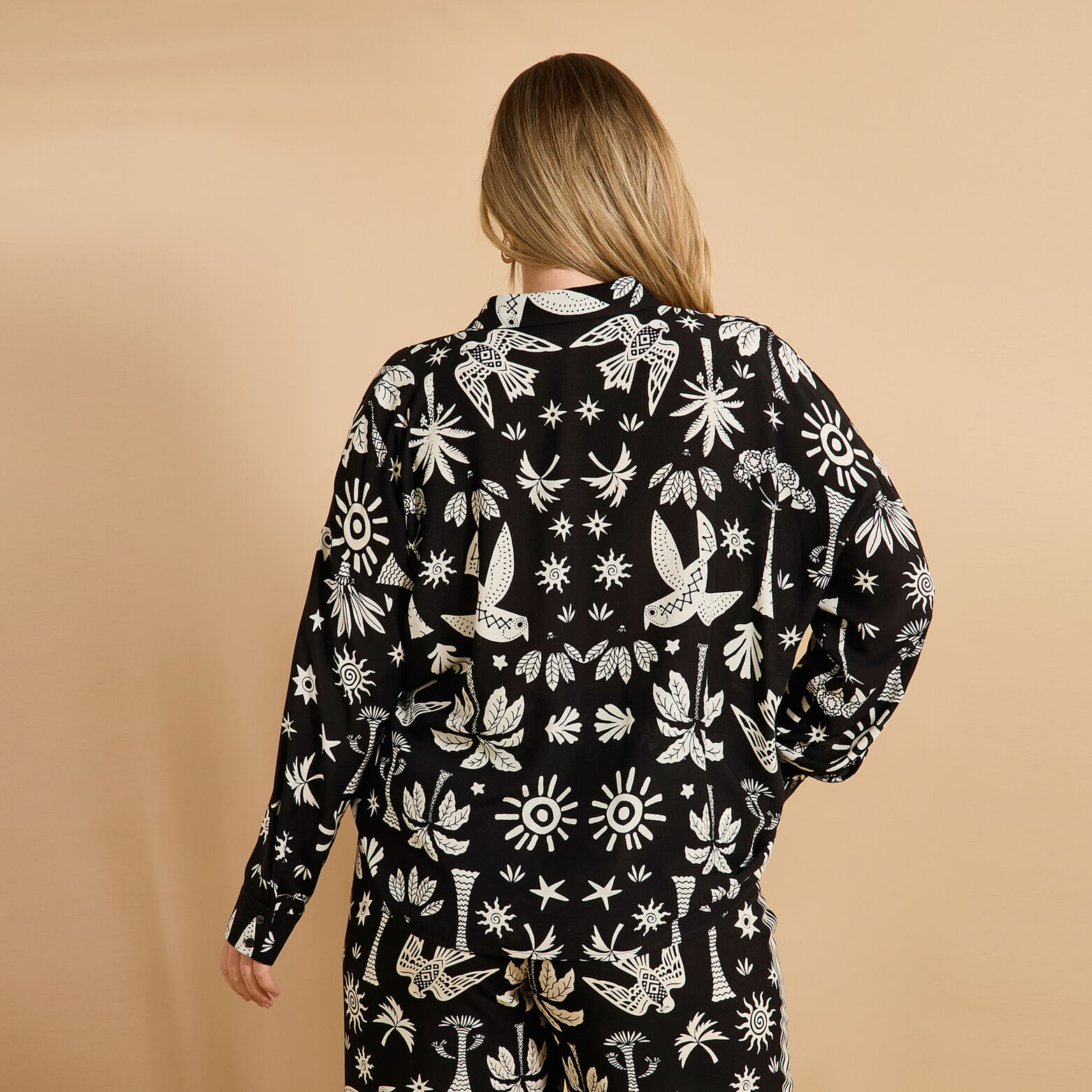 Chemise fluide imprimée femme