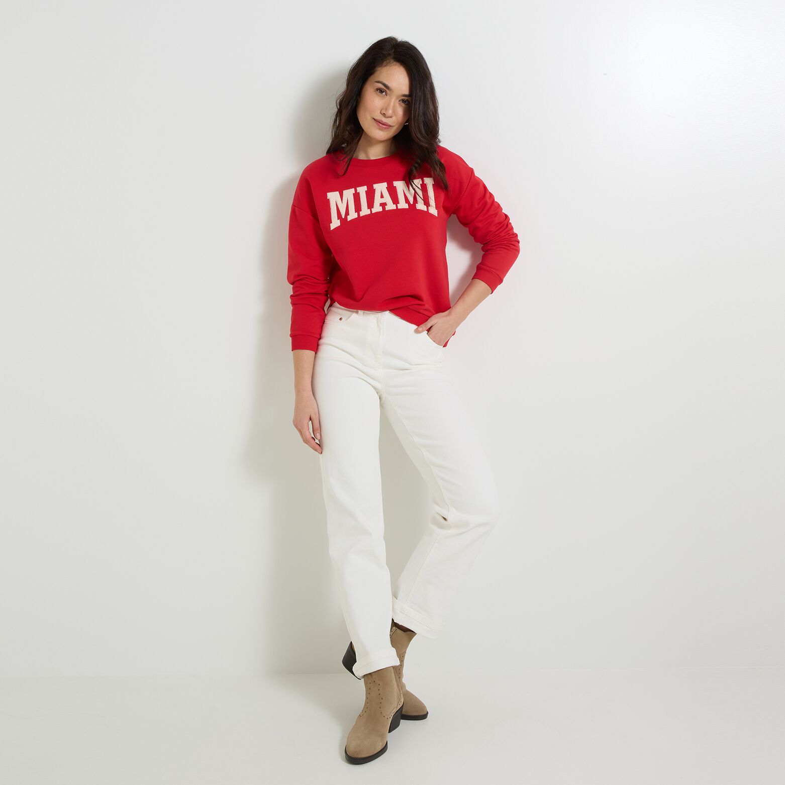 Sweat col rond femme
