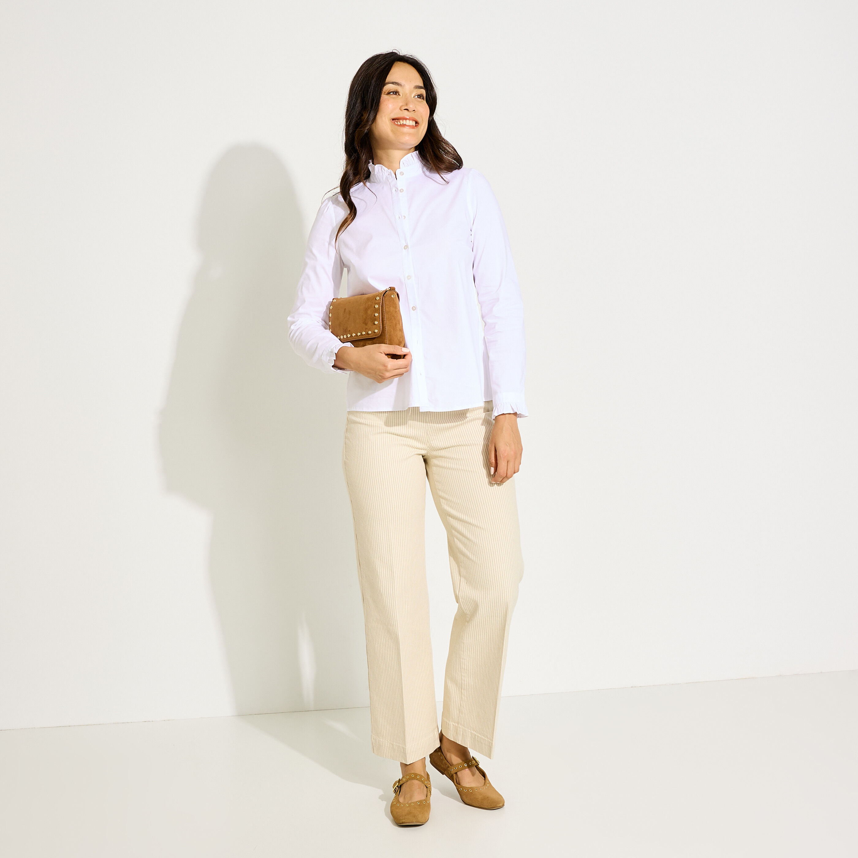 Chemisier col montant femme