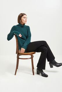 Pull col roulé femme