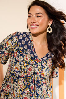 Blouse col V femme