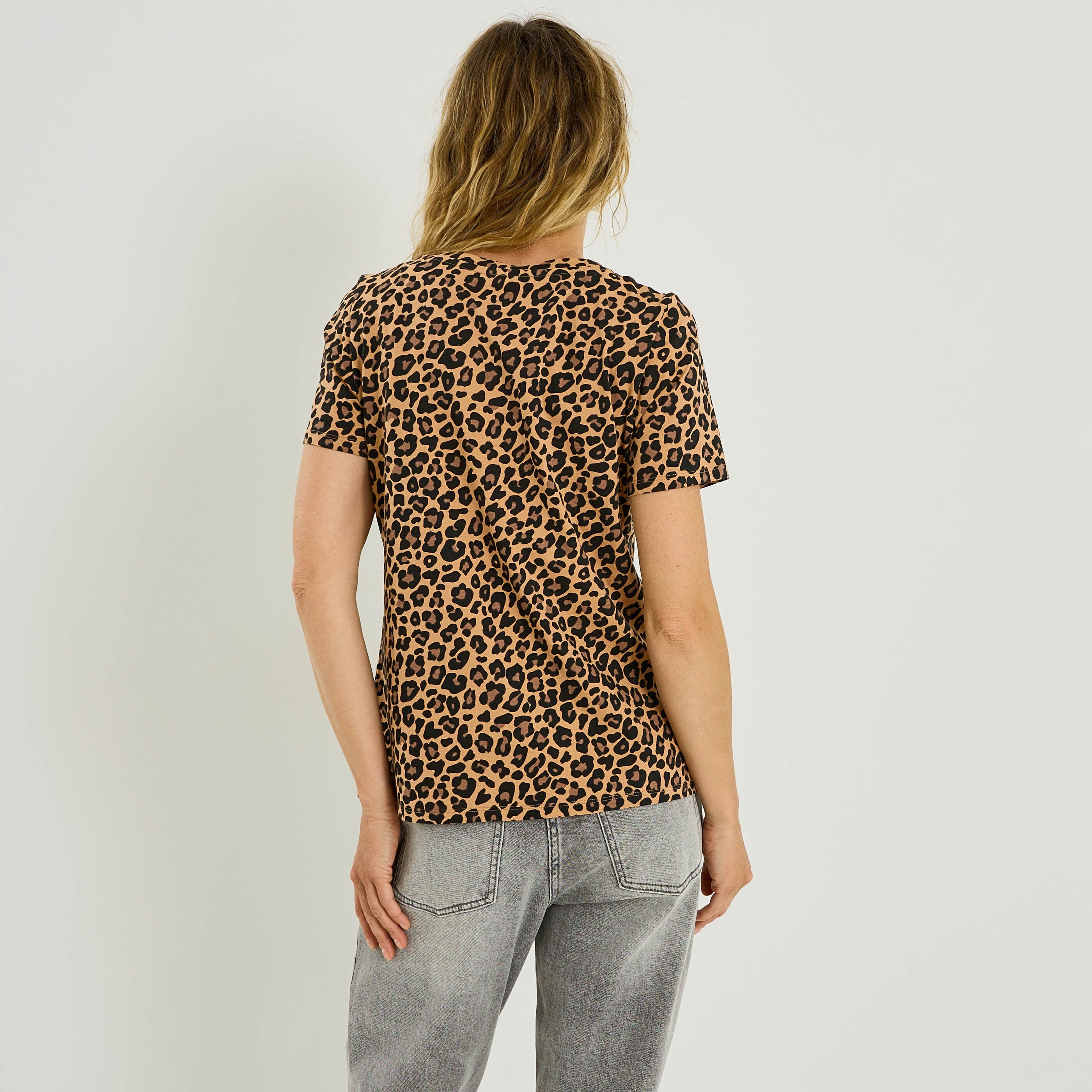 T-shirt imprim&eacute; l&eacute;opard femme