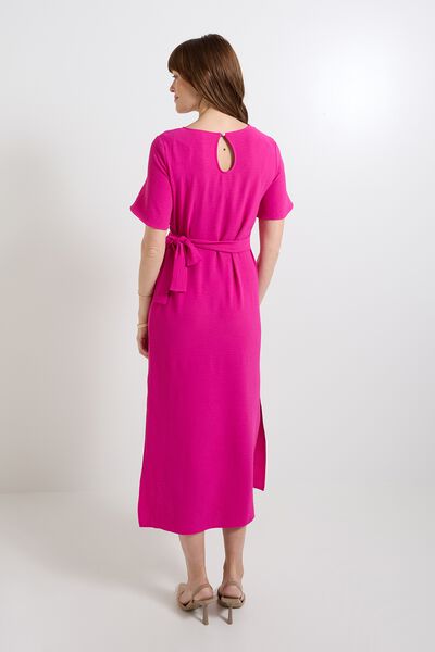 Robe longue drapée femme