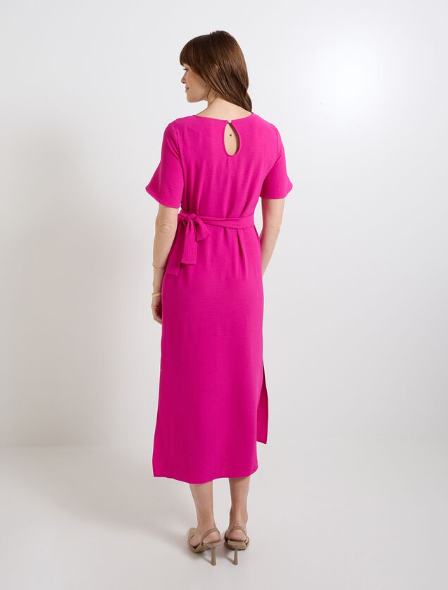 Robe longue drapée femme