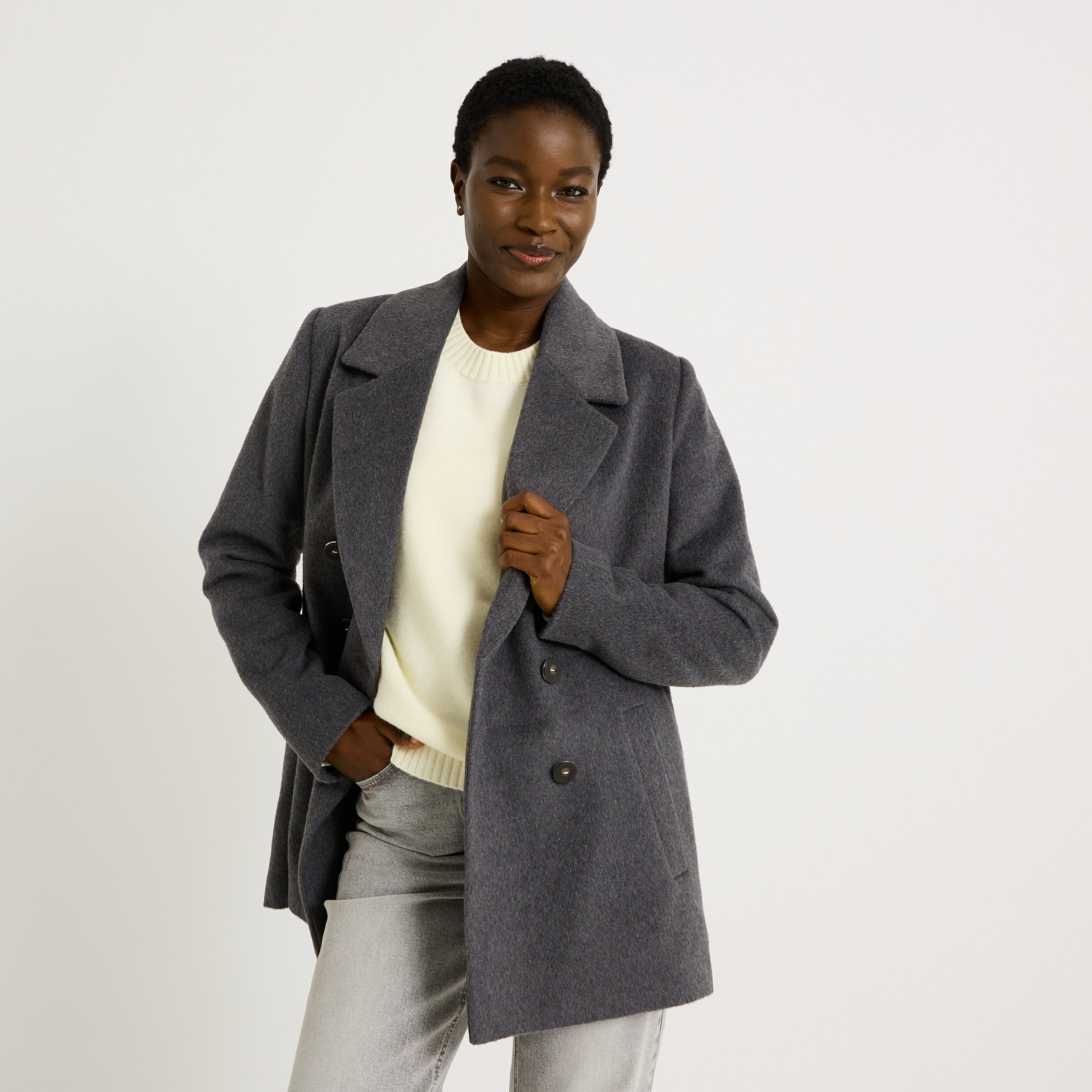 Manteau &agrave; capuche amovible femme