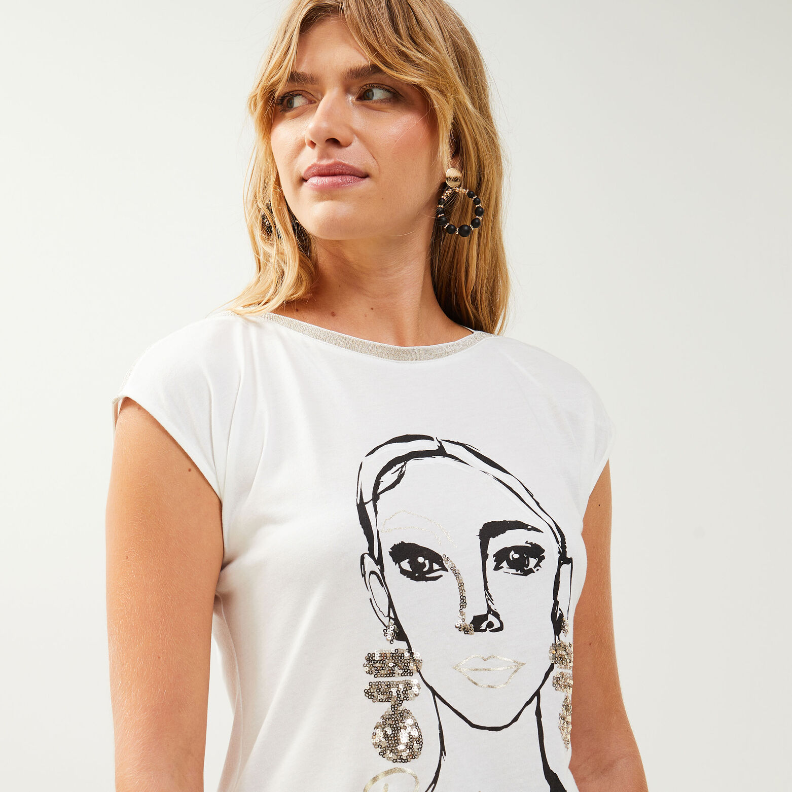 Tshirt col bateau femme