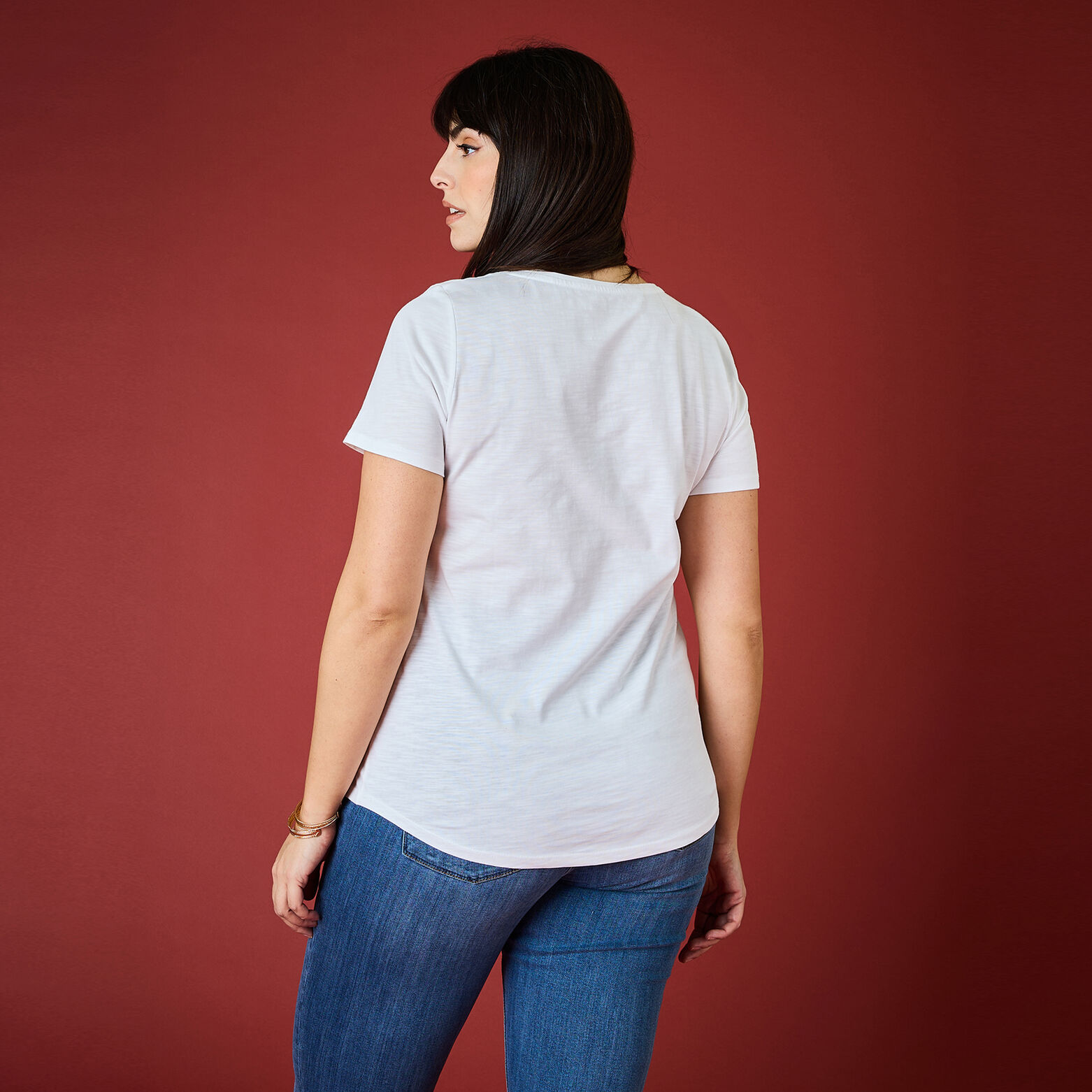 Tshirt basique col V femme