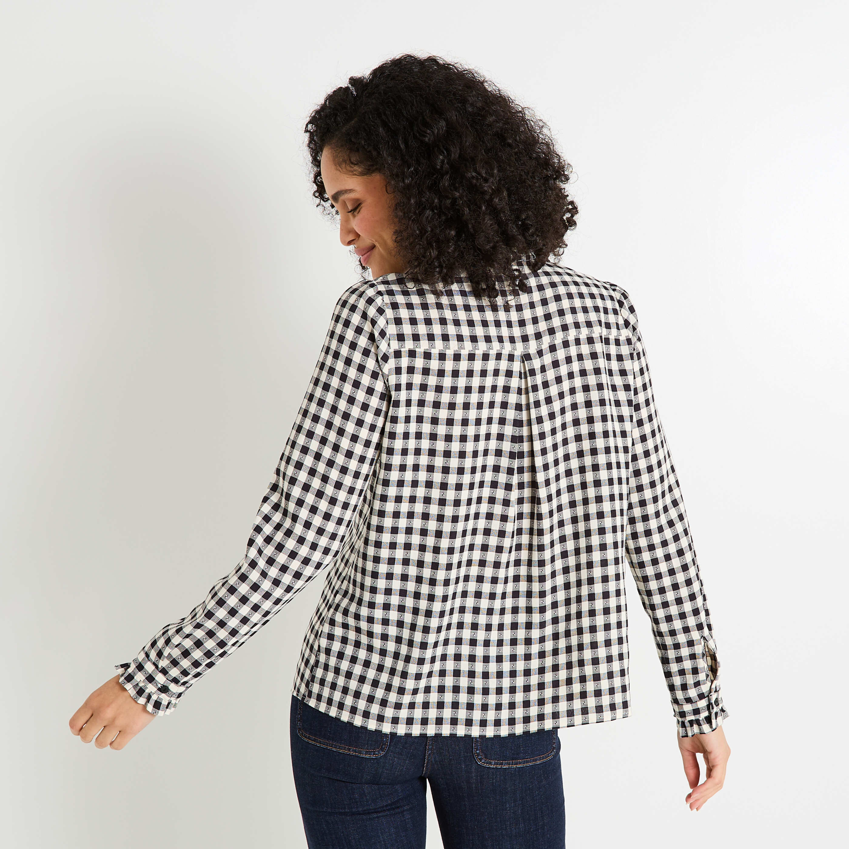 Chemise imprim&eacute; vichy femme