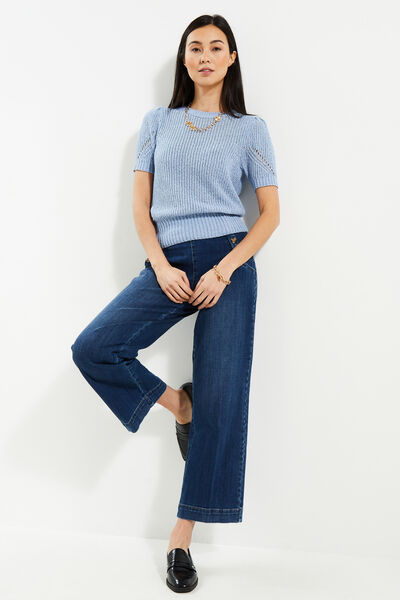Pull manches courtes femme