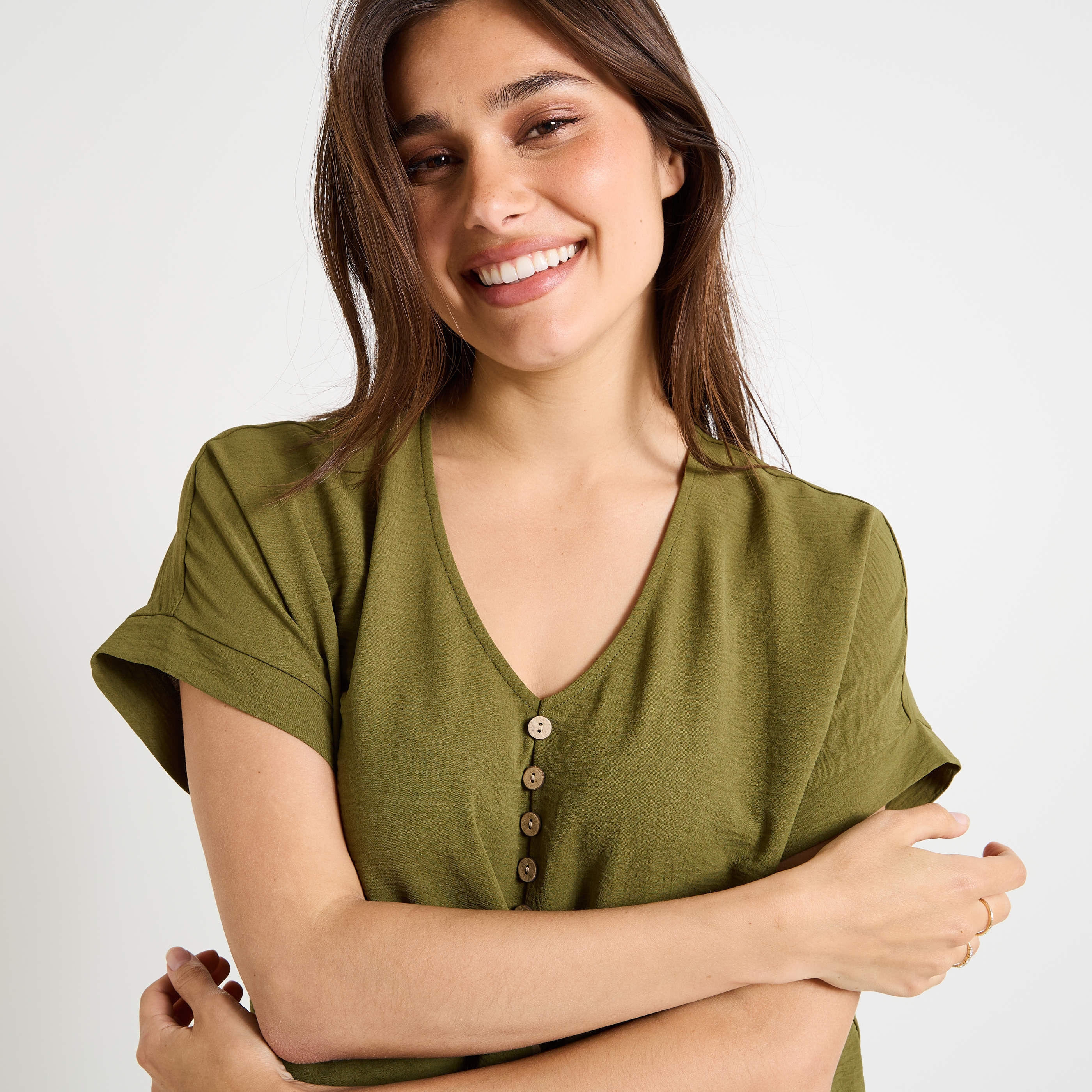 Blouse &agrave; nouer femme