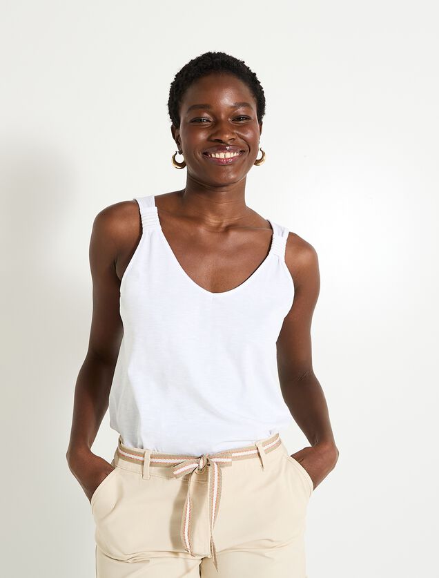 Débardeur col V femme