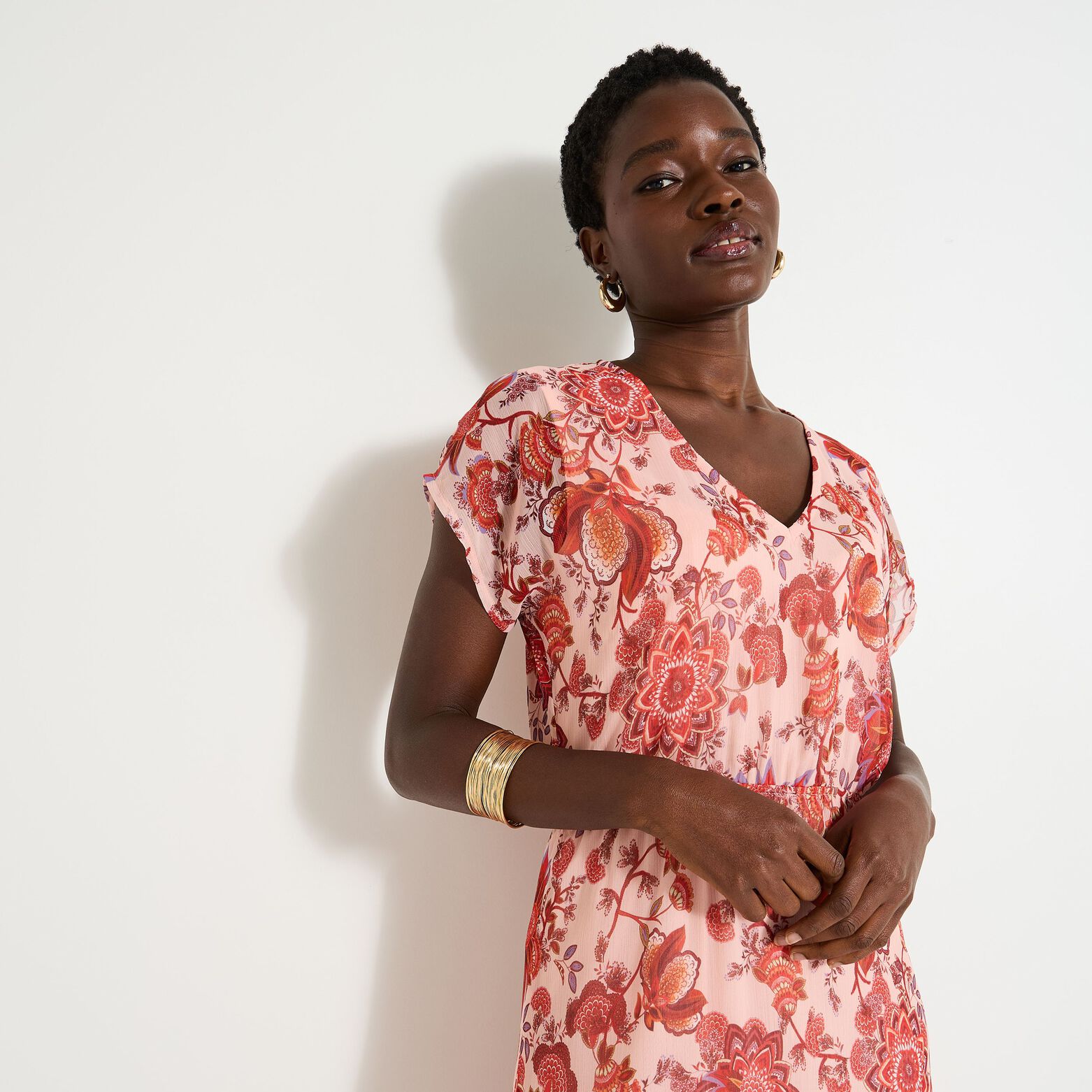 Robe imprimé fleuri femme