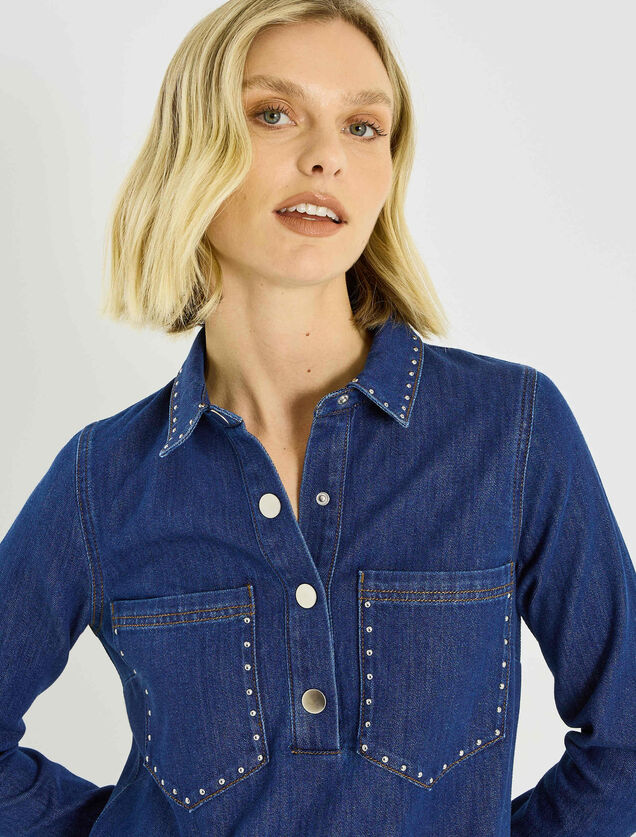 Robe en denim avec clous