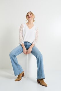 Blouse à manches fantaisie femme